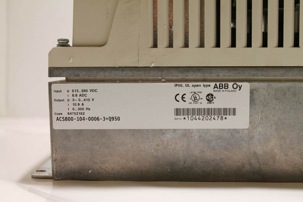 ABB ACS800-104-0006-3+Q950 Inverter