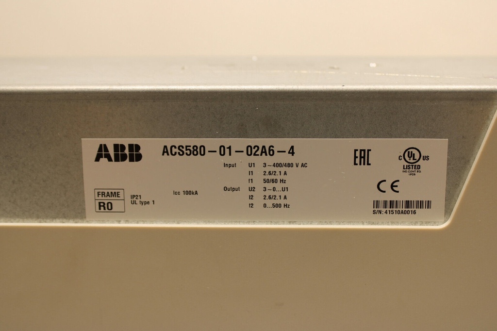ABB ACS580-01-02A6-4 Frequency Inverter