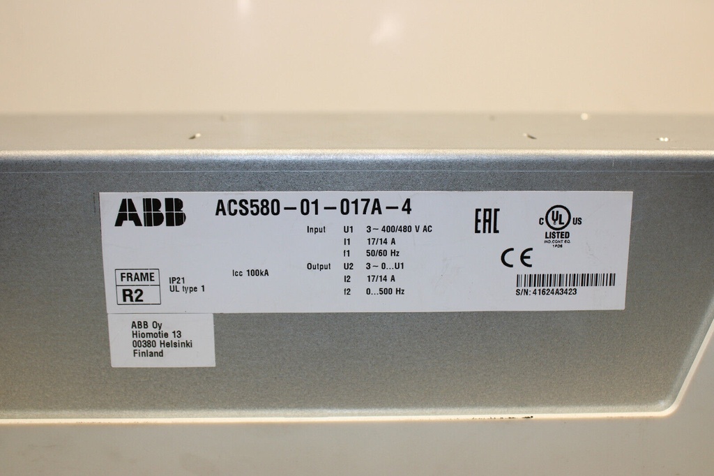 ABB ACS580-01-017A-4 Drive 17A